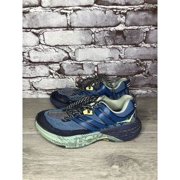 Hoka One One Speedgoat 3 Blue Synthetic Sneakers Shoes Women Sz 7M US/38 2/3EU - Picture 7 of 16